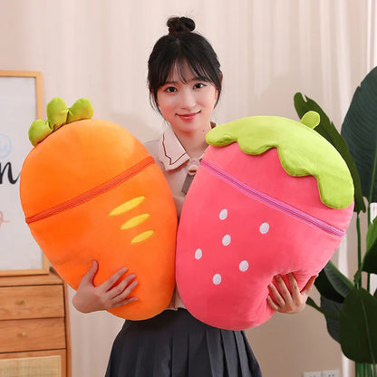 Carrot Piggy Pillow Plush